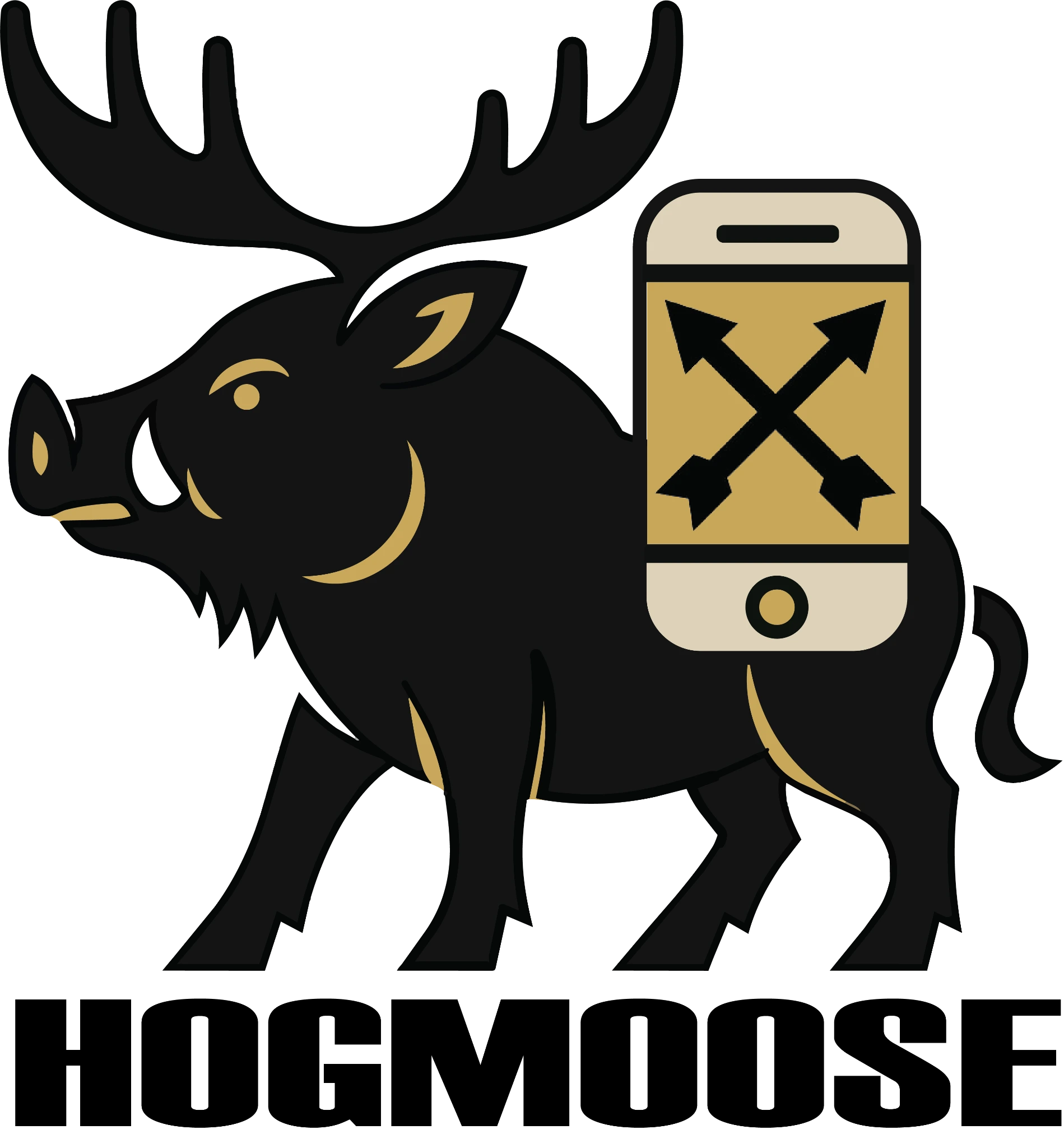 Hogmoose carrying a smart phone